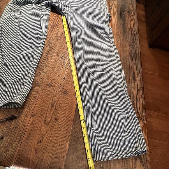 Big Mac Square Bak Overalls Hickory Striped Union Made USA Men Small Sanforized - Picture 11 of 16